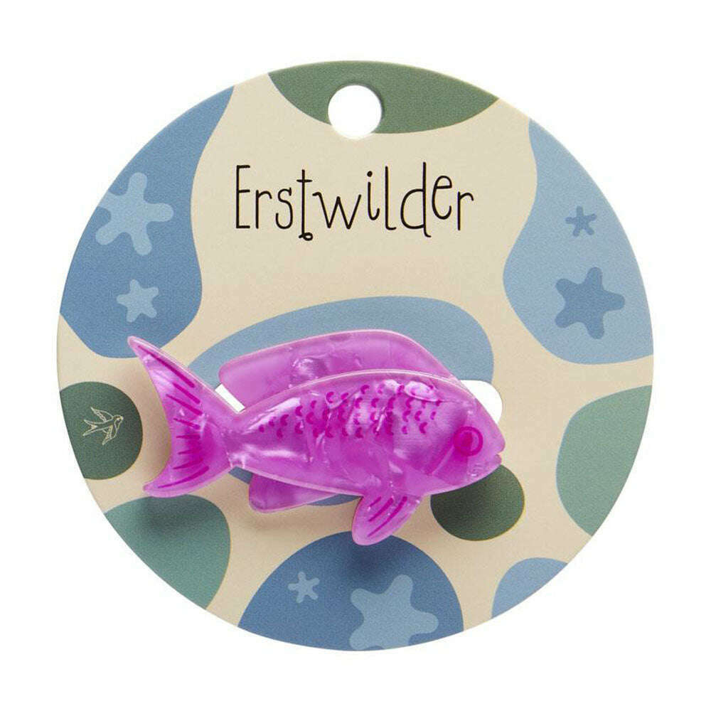Pink Fish Simplified Mini Brooch by Erstwilder 1