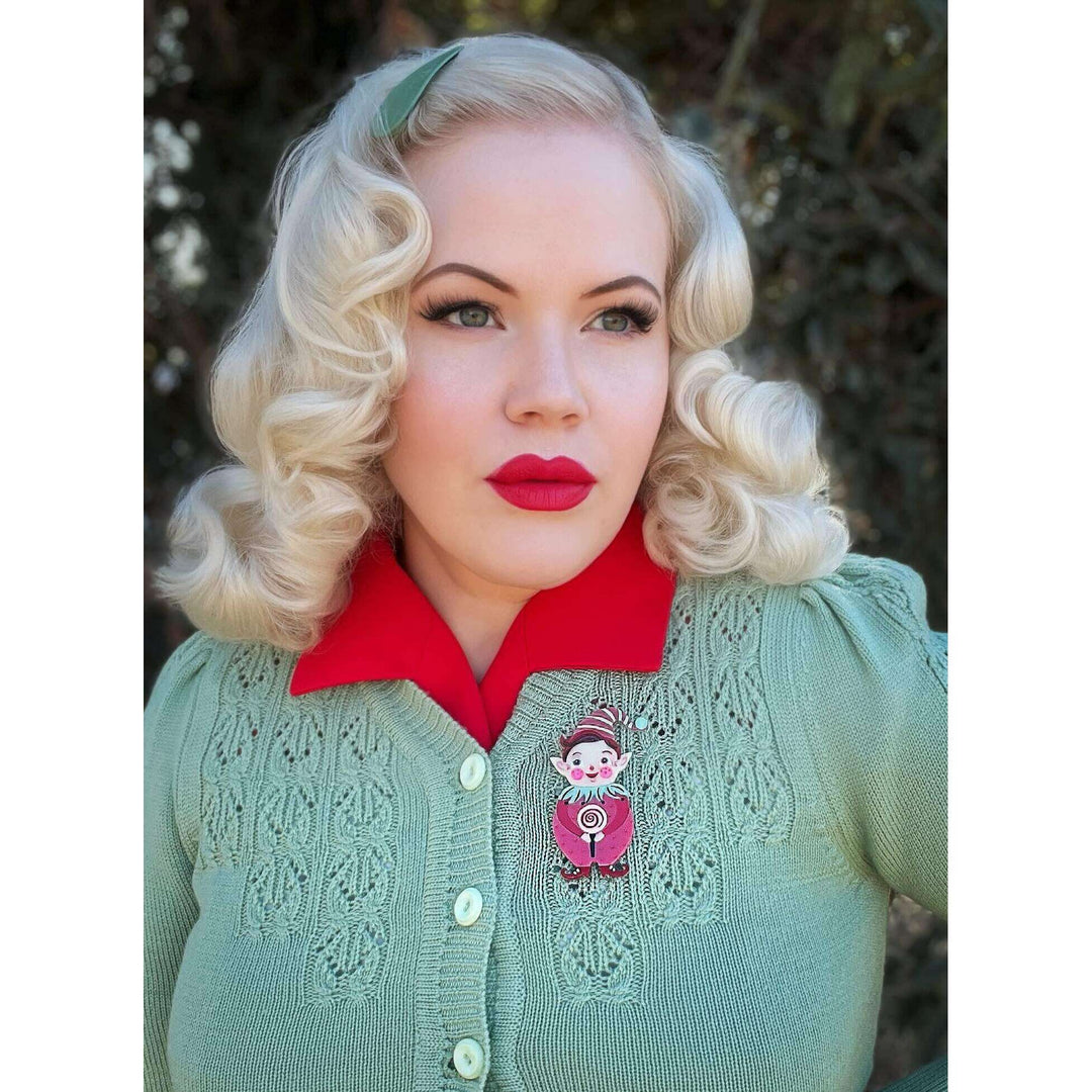 Johanna Parker x Lipstick & Chrome North Pole Apprentice Elf brooch — Christmas Dreams Collection
