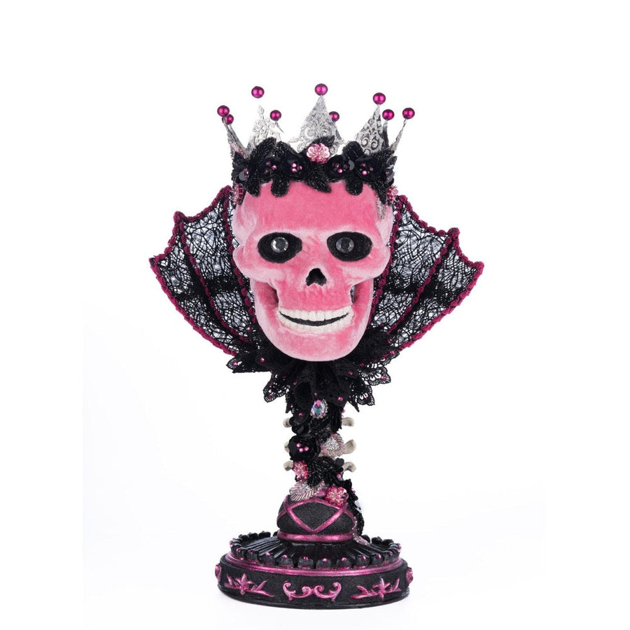 Pink Passion Skull Pillar Candle Holder by Katherine's Collection 