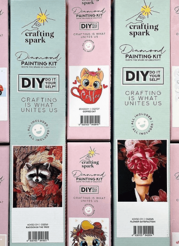 Pink Rose CS019 11.81 x 15.75 inches Crafting Spark  Diamond Painting Kit