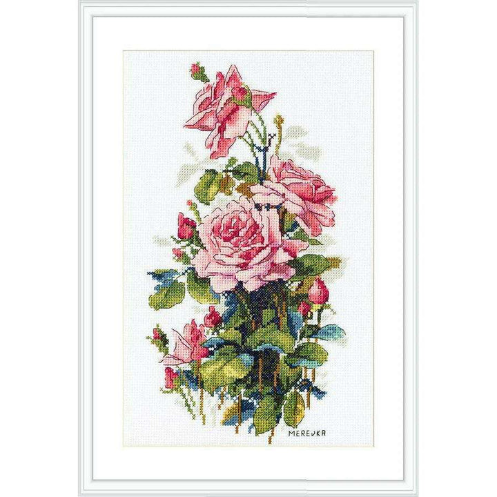 Pink Roses K-155 Counted Cross-Stitch Kit
