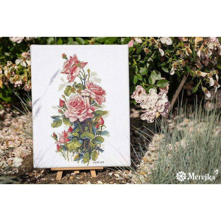 Pink Roses K-155 Counted Cross-Stitch Kit