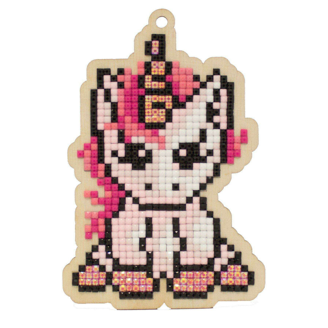 Pink Unicorn CSw338 Diamond Painting on Plywood Kit
