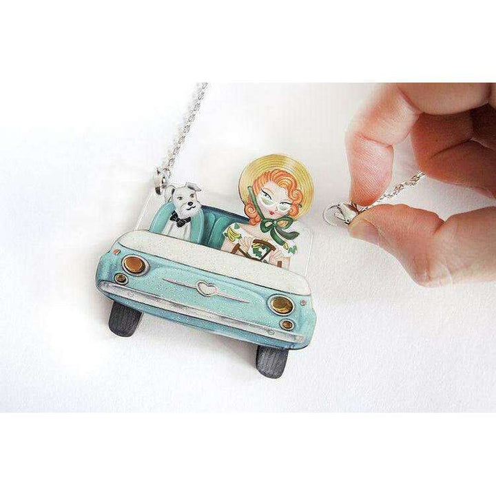 Pinup Car Ride Convertible Brooch & Necklace by Laliblue - Quirks!