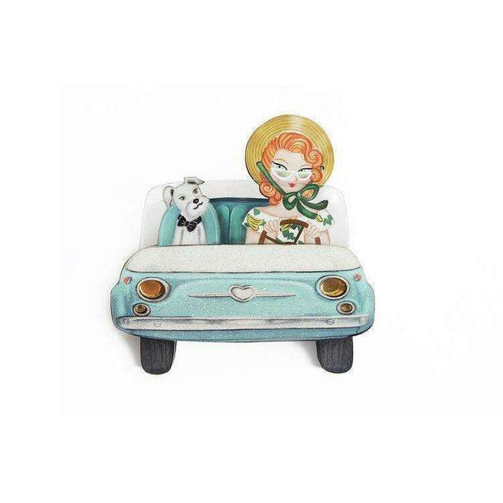Pinup Car Ride Convertible Brooch & Necklace by Laliblue - Quirks!