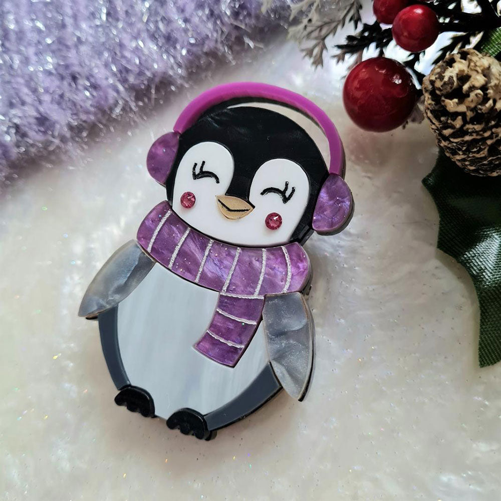 Pip The Penguin Brooch by Cherryloco Jewellery 2