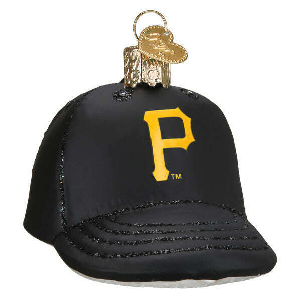 Old World Christmas Pittsburgh Pirates Baseball Cap Blown Glass Ornament