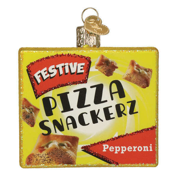 Old World Christmas Pizza Snackerz Blown Glass Ornament