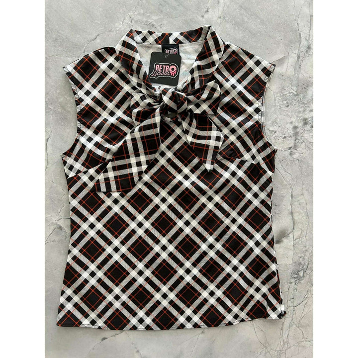 Plaid Bow Top