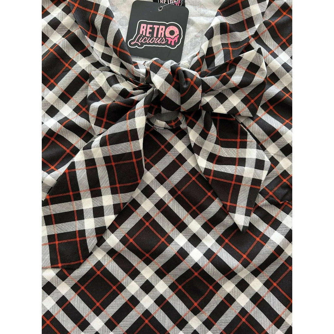 Plaid Bow Top