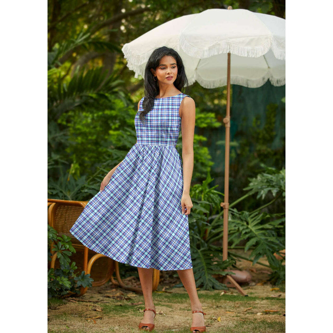 Plaid Midi Dress