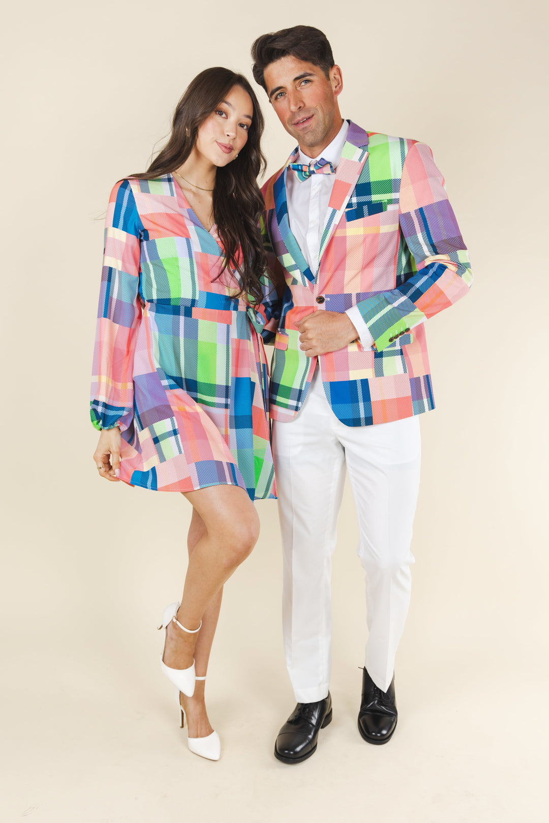 The Plaid To The Bone | Plaid Patchwork Suit