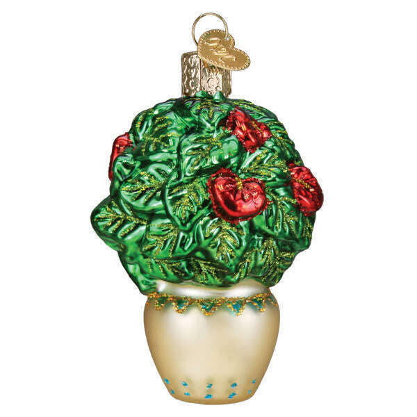 Old World Christmas Plant Mom Blown Glass Ornament