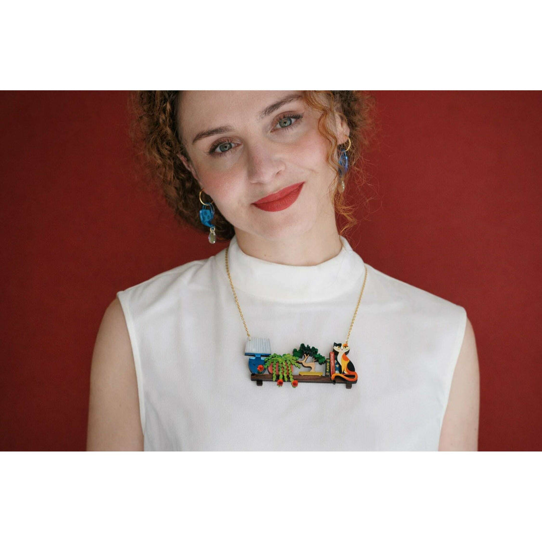 Plant Shelf and Cat Necklace – view 2