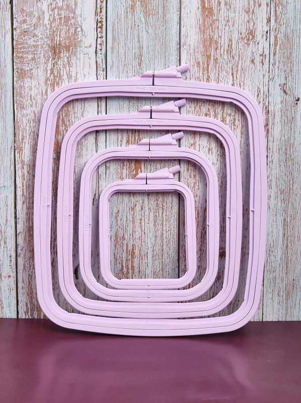 Plastic Square Hoop Nurge 170-13 Pastel Lilac
