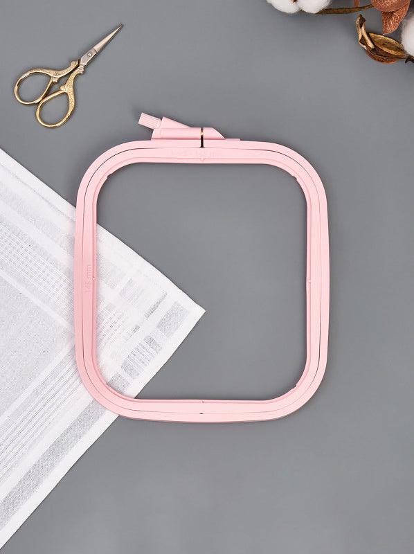 Plastic Square Hoop Nurge 170-13 Pastel Pink