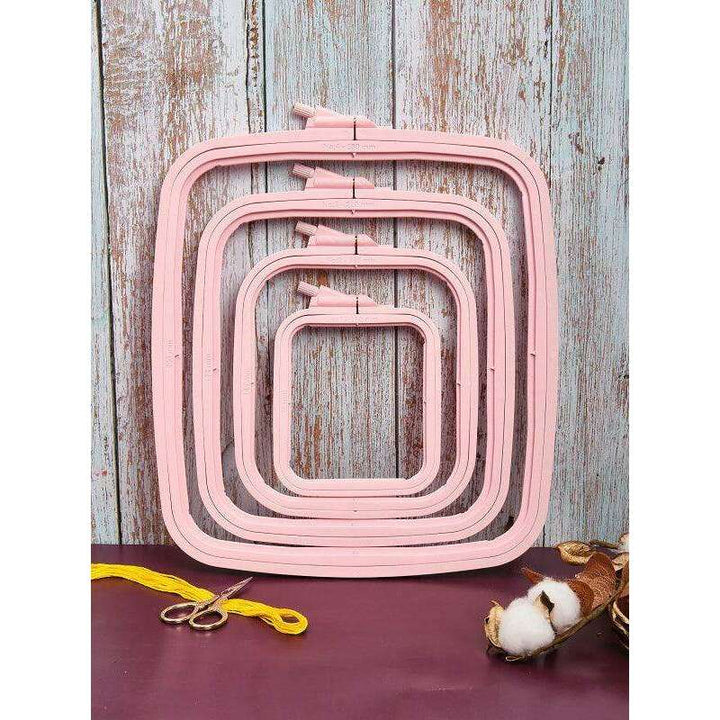 Plastic Square Hoop Nurge 170-13 Pastel Pink