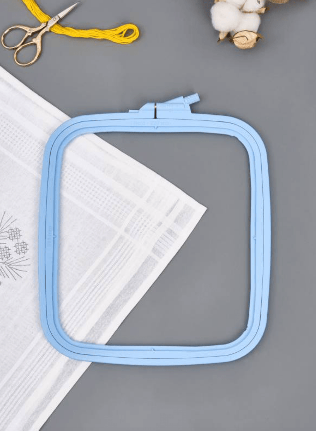 Plastic Square Hoop Nurge 170-14 Pastel Blue