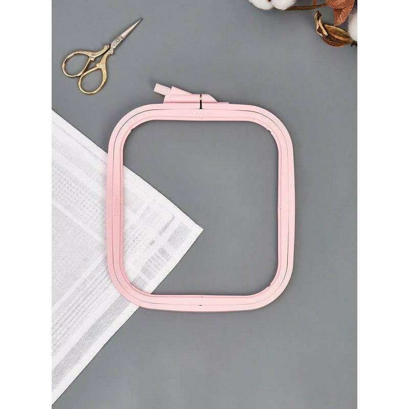 Plastic Square Hoop Nurge 170-14 Pastel Pink