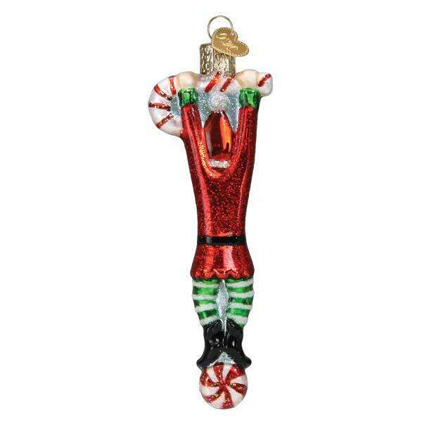 Old World Christmas Playful Elf Blown Glass Ornament