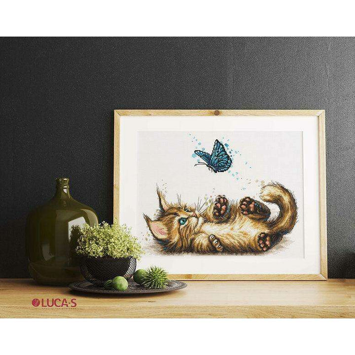 Playful Kitten B7013L Counted Cross-Stitch Kit