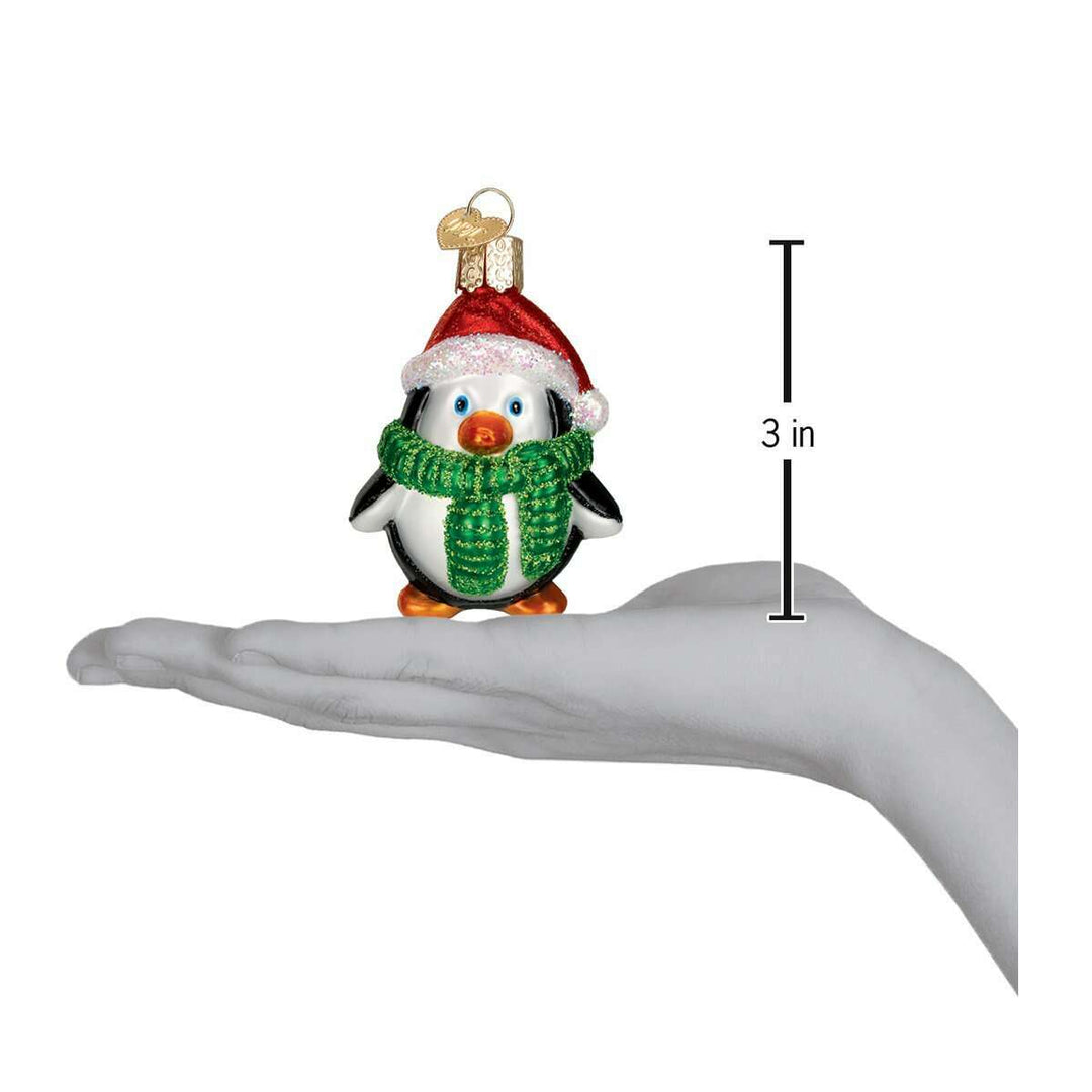 Old World Christmas Playful Penguin Blown Glass Ornament
