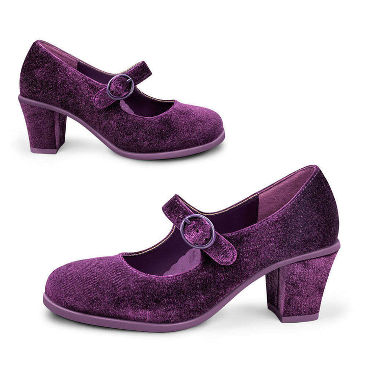 Plum Elixir Women's Mary Jane Mid Heels