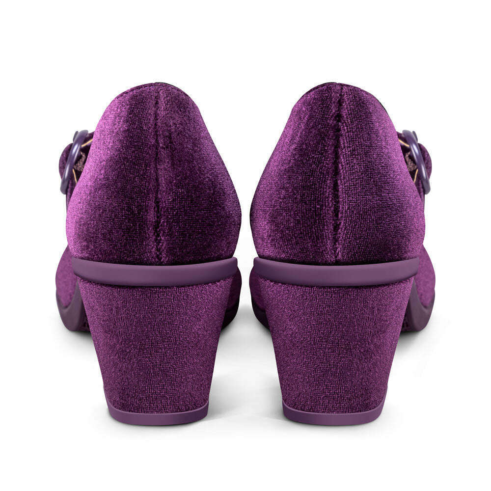 Plum Elixir Women's Mary Jane Mid Heels
