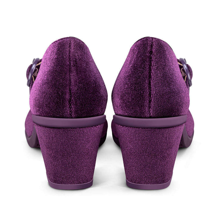 Plum Elixir Women's Mary Jane Mid Heels