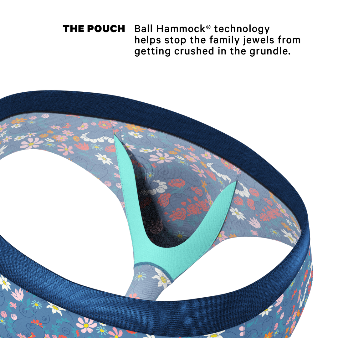 The Gardening Nips | Busty Floral Ball Hammock® Pouch Underwear Briefs