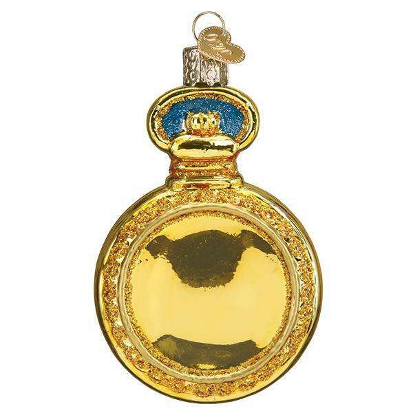 Old World Christmas Pocket Watch Blown Glass Ornament