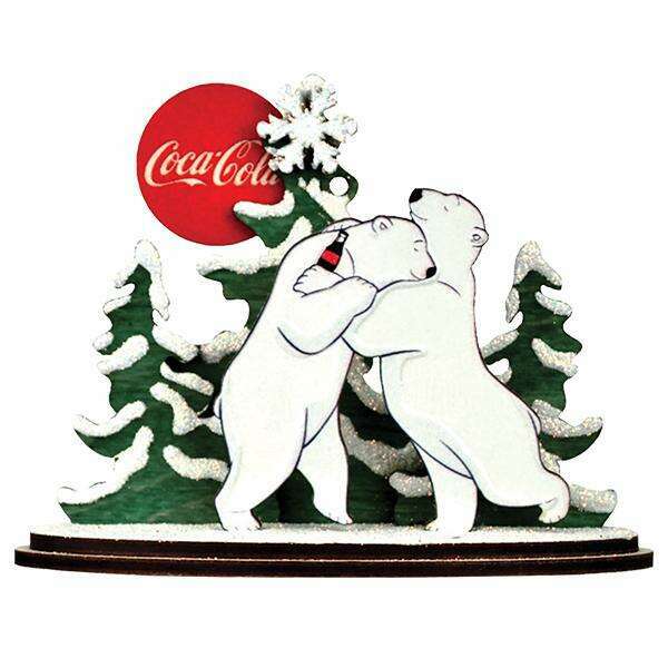 Old World Christmas Polar Bear Hug Blown Glass Ornament