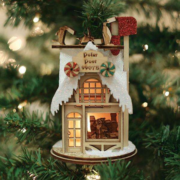 Old World Christmas Polar Post Office Light-Up Ornament