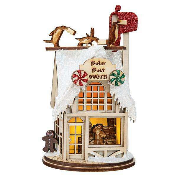 Old World Christmas Polar Post Office Light-Up Ornament