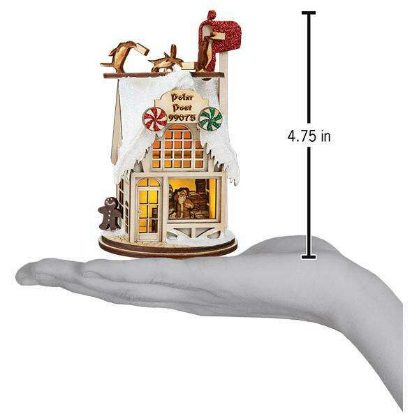 Old World Christmas Polar Post Office Light-Up Ornament