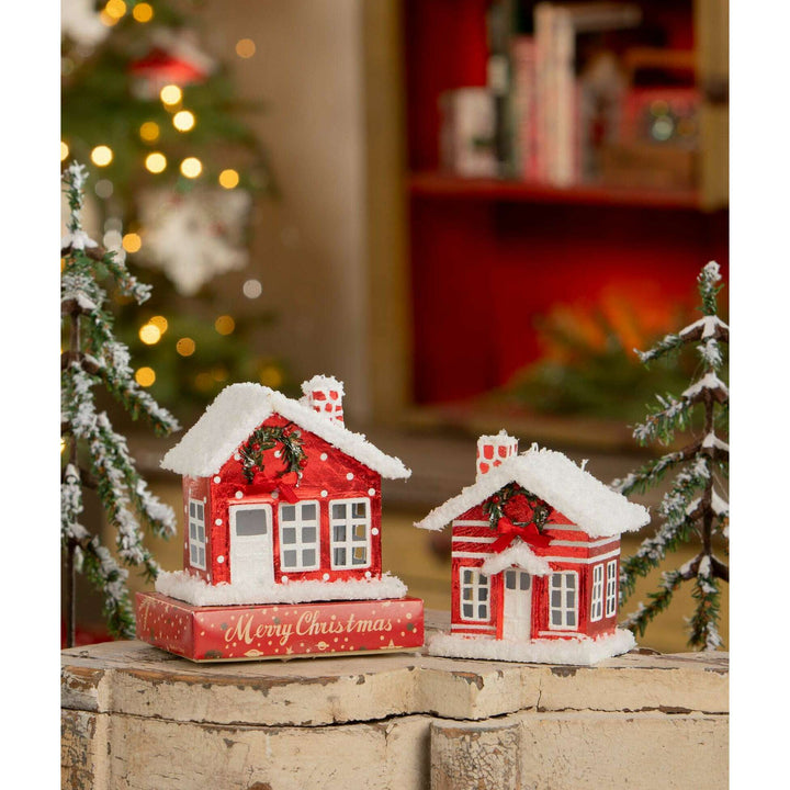 Polka Dot Tin House Ornament by Bethany Lowe Designs, image 4
