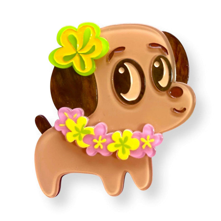 Polynesian Pup Mini Brooch by Miss Fluff x Lipstick & Chrome – view 2