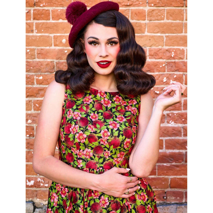 Pomegranate Midi Dress