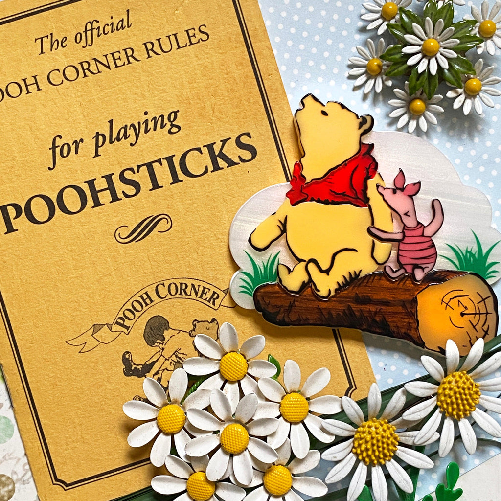 "Pooh and Piglet" Brooch by Lipstick & Chrome - Quirks!