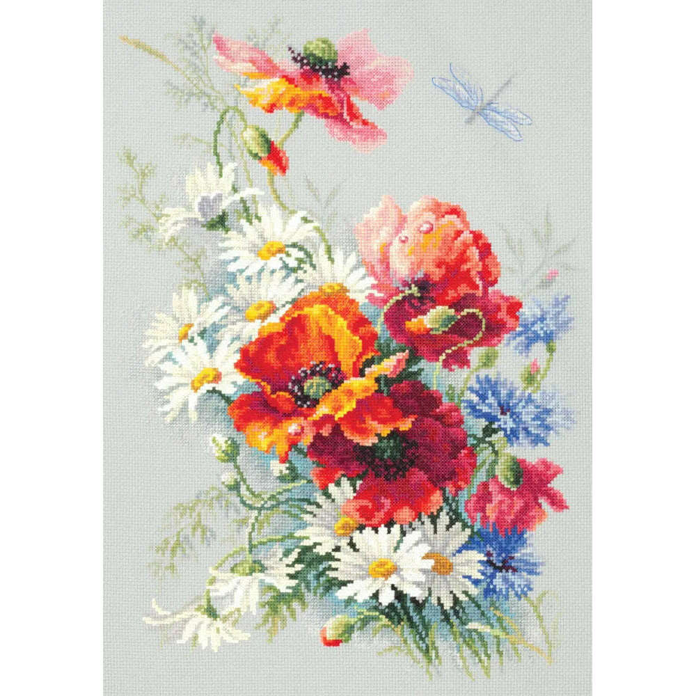 Poppies and Daisies 100-061 Counted Cross-Stitch Kit