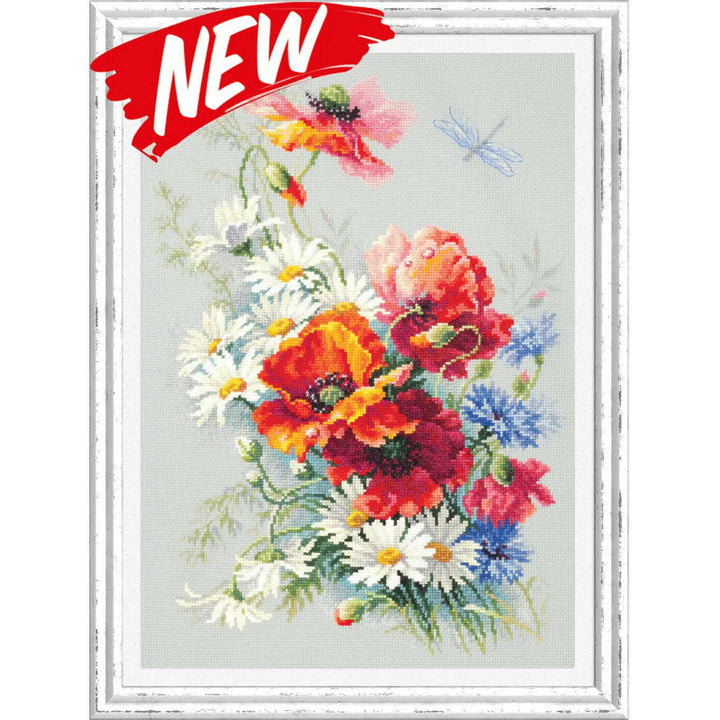 Poppies and Daisies 100-061 Counted Cross-Stitch Kit