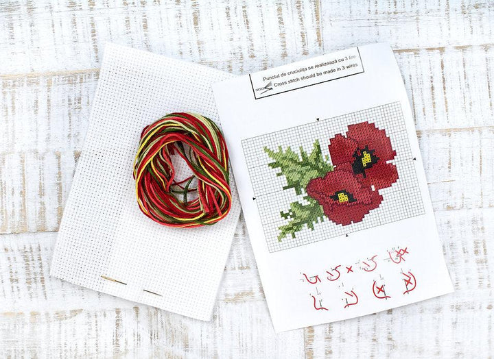 Poppies B023L Counted Cross-Stitch Kit