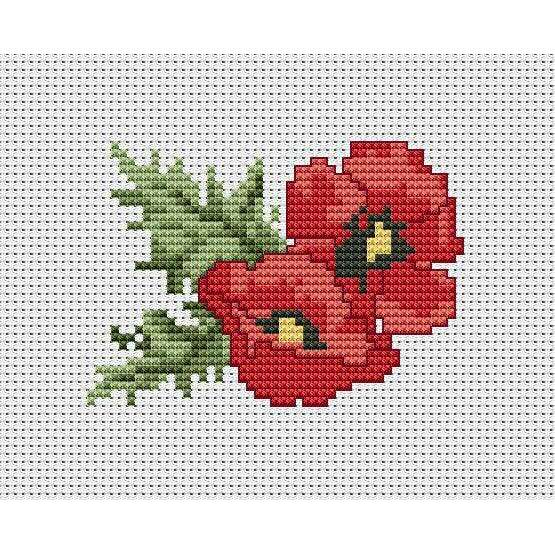 Poppies B023L Counted Cross-Stitch Kit