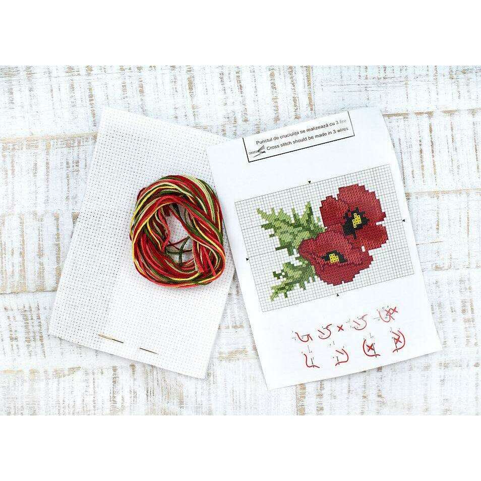 Poppies B023L Counted Cross-Stitch Kit