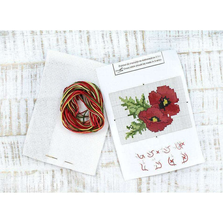 Poppies B023L Counted Cross-Stitch Kit