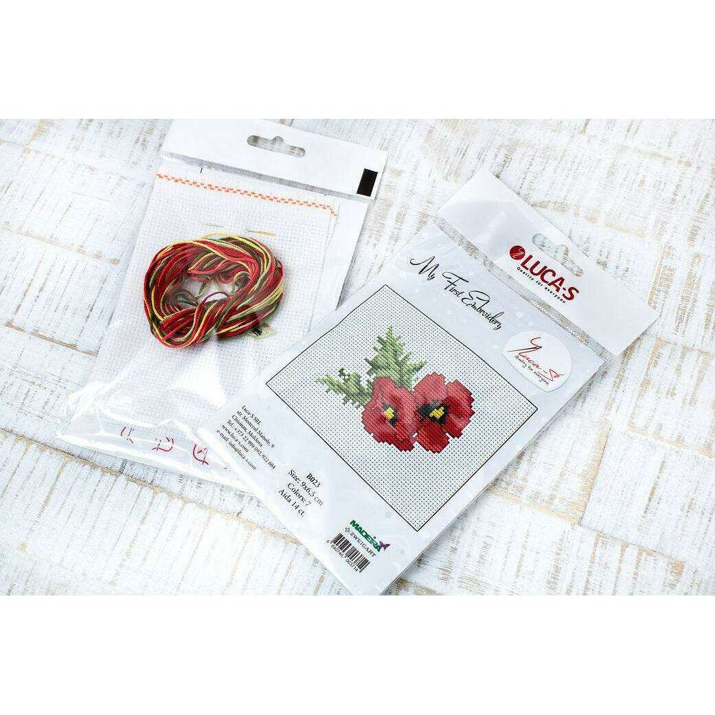Poppies B023L Counted Cross-Stitch Kit