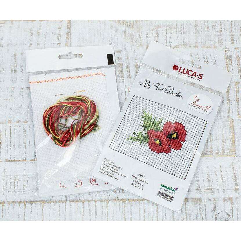 Poppies B023L Counted Cross-Stitch Kit