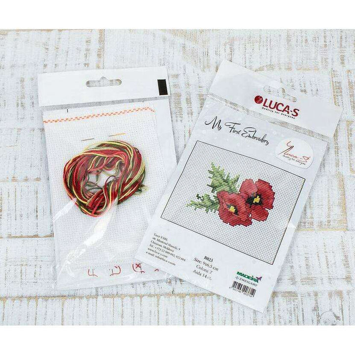 Poppies B023L Counted Cross-Stitch Kit