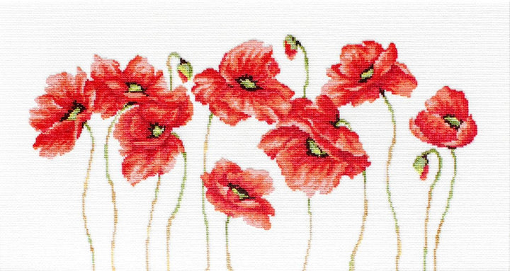 Poppies B2223L Counted Cross-Stitch Kit