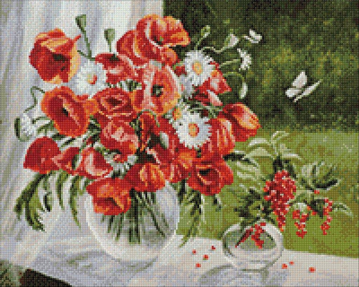 Poppies CS2621 19.7 x 15.8 inches Crafting Spark Diamond Painting Kit